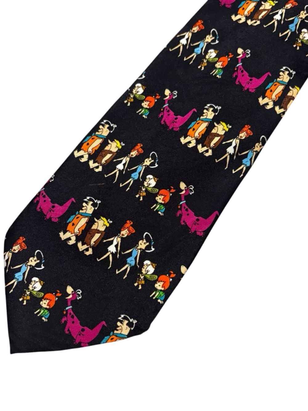 Vintage 1993 Hanna Barbera Flintstones Men's Necktie Tie Fred & Wilma